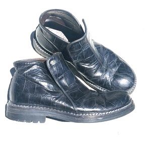 Vintage Versace alligator leather boot